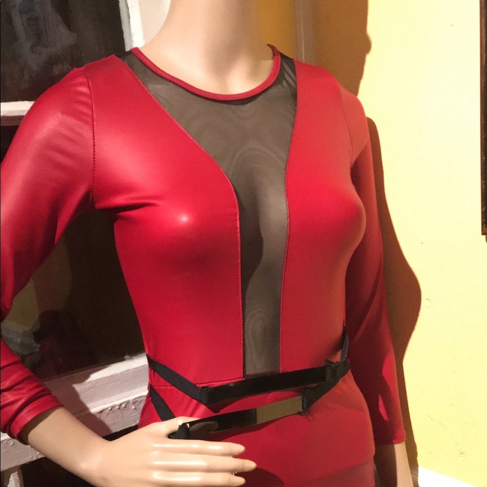 Red  tight fighting dress